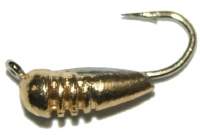 Мормишка Riga банан з насічками 2.5 мм золото 124025 Фотографія