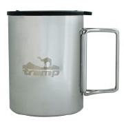 Термокружка Tramp с поилкой и складными ручками 400мл UTRC-137-metal фотография