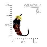 Мухо-мормишка ЧС S 0.25г №14 Головка латунь золото Мастило Фотографія