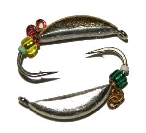 Мормишка Riga супер банан з ланцюжком 110с Фотографія