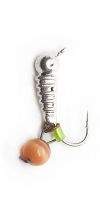 Мормышка Fishing ROI Личинка с подвеской серебро 2.5мм 113-E12 фотография