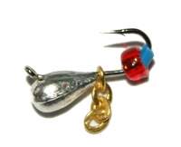 Мормишка Riga крапля з ланцюжком 2.5 мм срібло 116025с Фотографія