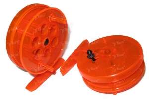 Катушка инерционная 75-ПК оранжевая фотография