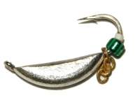 Мормишка Riga супер банан з ланцюжком 3мм срібло 110030с Фотографія