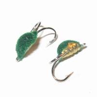 Мормишка коза флок з коронкою зелена 3мм МВ05 Фотографія