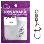 Вертлюжок двойной с застежкой Kosadaka 3033-12 5шт фотография