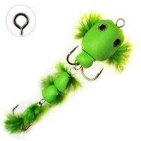 Мандула Strike имитация бычка с перьями FG64 зеленая фотография