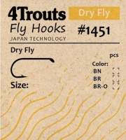 Крючки 4Trouts Dry Fly 1451 №10 20шт фотография