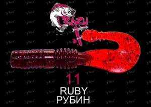 Crazy Fish Powertail 7см 5шт #11 Ruby фотография