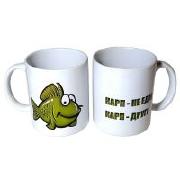 Чашка 330мл Карп белая фотография