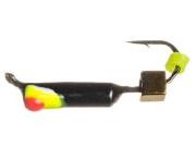 Мормышка ПМ Столбик 2.0mm 0.50g Черный красный глаз+кубик золото фотография