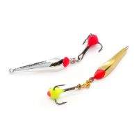 Блесна отвесная Mildas Капля с цепочкой и тройником фотография