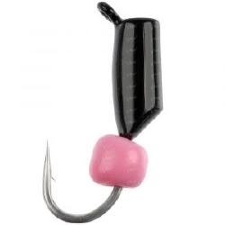Мормишка Viking Fishing гвоздик 2.5mm 0.62g чорний намистина рожева Фотографія