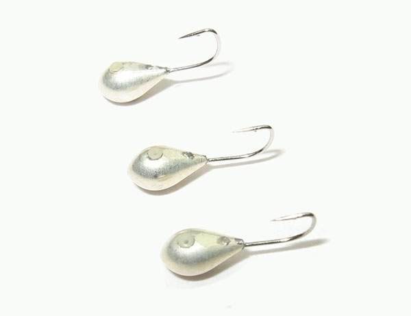 Мормышка Киселевская капля D2.5 серебро фотография