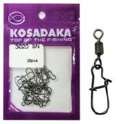 Вертлюжок с застежкой Kosadaka Impressed Rolling swivel nice snap 3023-10 10шт фотография