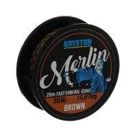Поводковый материал Kryston Merlin Fast Sinking 20m 15lb Dark Silt фотография