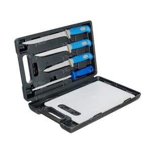 Набор ножей Carp Zoom Deluxe Fishing Knife Set 3 ножа, точилка, доска CZ3825 фотография