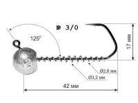 Джиг-головка з пружиною DS Barbarian 7г №3/0 1шт Фотографія