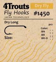 Крючки 4Trouts Dry Long 1450 №16 20шт фотография