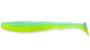 Силикон Fishup U-Shad 4.0" 206 - Sky-Chartreuse 8шт фотография