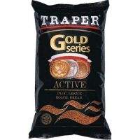 Прикормка Traper 1кг Gold Active черная 00130 фотография