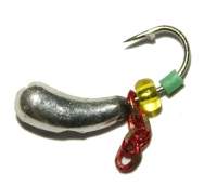 Мормышка Riga уралка с цепочкой 3мм серебро 107030с фотография