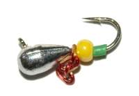 Мормышка Riga капля с цепочкой 3мм серебро 116030с фотография