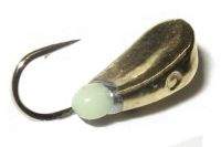 Мормышка Riga Чесночинка с лыской 3мм золото 123030 фотография