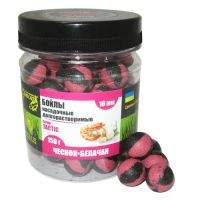 Бойлы Grandcarp долгорастворимые 150г 16мм Чеснок -белачан фотография