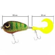 Воблер Fladen Scary Tail 60SS 18g Green Explosion Фотографія