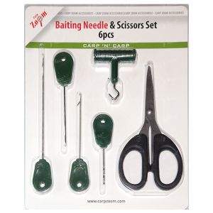 Набор карповый Carp Zoom Baitining Needle & Scissors Set 6pcs CZ1135 фотография