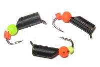 Мормышка Улов Столбик 3мм черный с неоновой бусиной 056 фотография