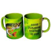 Чашка 330мл Щука зеленая фотография
