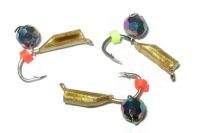 Мормышка Улов Столбик 2мм золото подвеска шар хамелеон 671 фотография