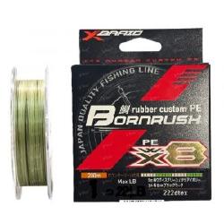 Шнур YGK X-Braid Bornrush PE x8 200м фотография