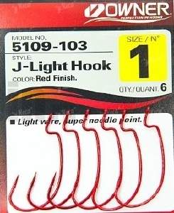 Крючки офсетные Owner 5109 red фотография