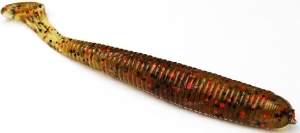 Bait Breath Fishtail Shad U30 2.8" 8шт #142 GREEN PUMPKIN/BLACK&#12539;RED фотография