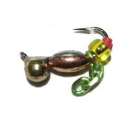 Мормишка Riga пуголовок з ланцюжком 2.5*2.4 мм золото 148022с Фотографія