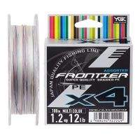 Шнур YGK Frontier X4 Assorted мультиколор 100m #1.2/12lb Фотографія