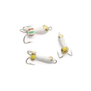 Мормышка Grifon Чертик с петлей короткий и коронка белый фотография