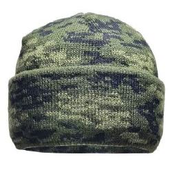 Шапка вязаная РЛ на флисе пиксель-хаки р.54-56 фотография