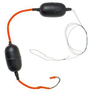 Оснастка для ловли сома 2 поплавка Фотографія