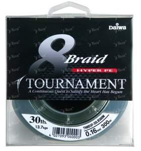 Шнур Daiwa Tournament 8 Braid 0.08 темно-зел 135м 10Lb Фотографія