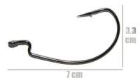 Крючки офсетные Crazy Fish Big Game Offset Hook №7/0 фотография