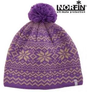 Шапка в'язана Norfin Women Finland Violet Фотографія