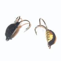 Мормишка коза флок з коронкою чорна 3мм МВ04 Фотографія