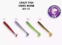 Виброхвост Crazy Fish Vibro Worm 5см M42 Фотографія