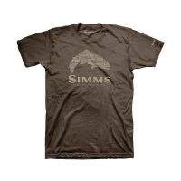 Футболка Simms Stacked Typo Logo Brown M фотография