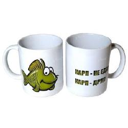 Чашка 330мл Карп біла Фотографія