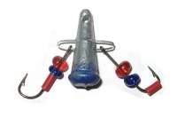 Балда на вушках з бісером 4.8 р срібло з синім Фотографія